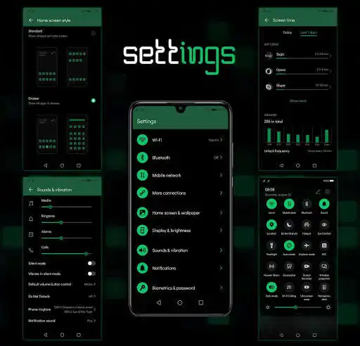 Play [EMUI 10]Mosaic Green Theme as an online game [EMUI 10]Mosaic Green Theme with UptoPlay